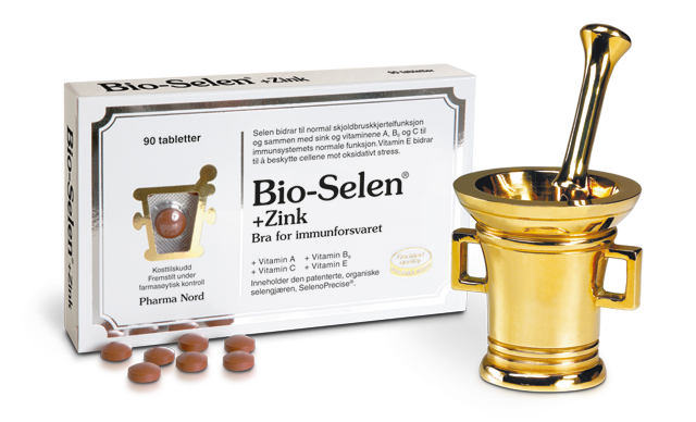 Bio-Selen+Zink-eske med 90 tabletter