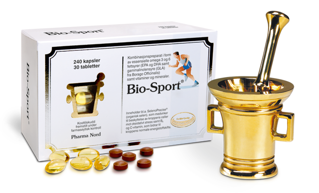 Bio-Sport-eske med 240 kapsler og 30 tabletter